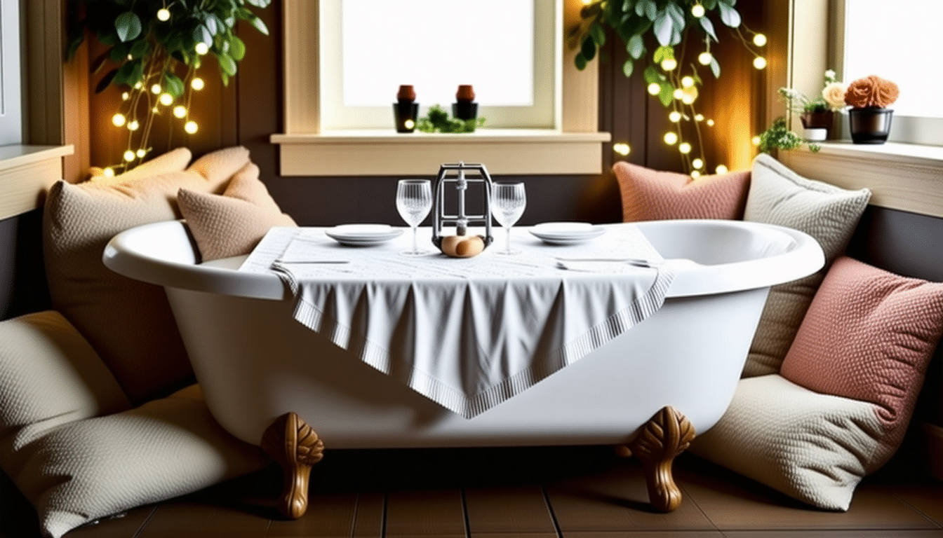 découvrez des idées originales et pratiques pour aménager un coin salle à manger dans une baignoire. optimisez l’espace de votre salle de bain avec des solutions déco innovantes et fonctionnelles !